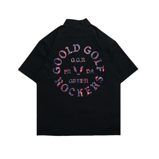 OG LOGO CHECK UL-DRA MOCK NECK TEE RED