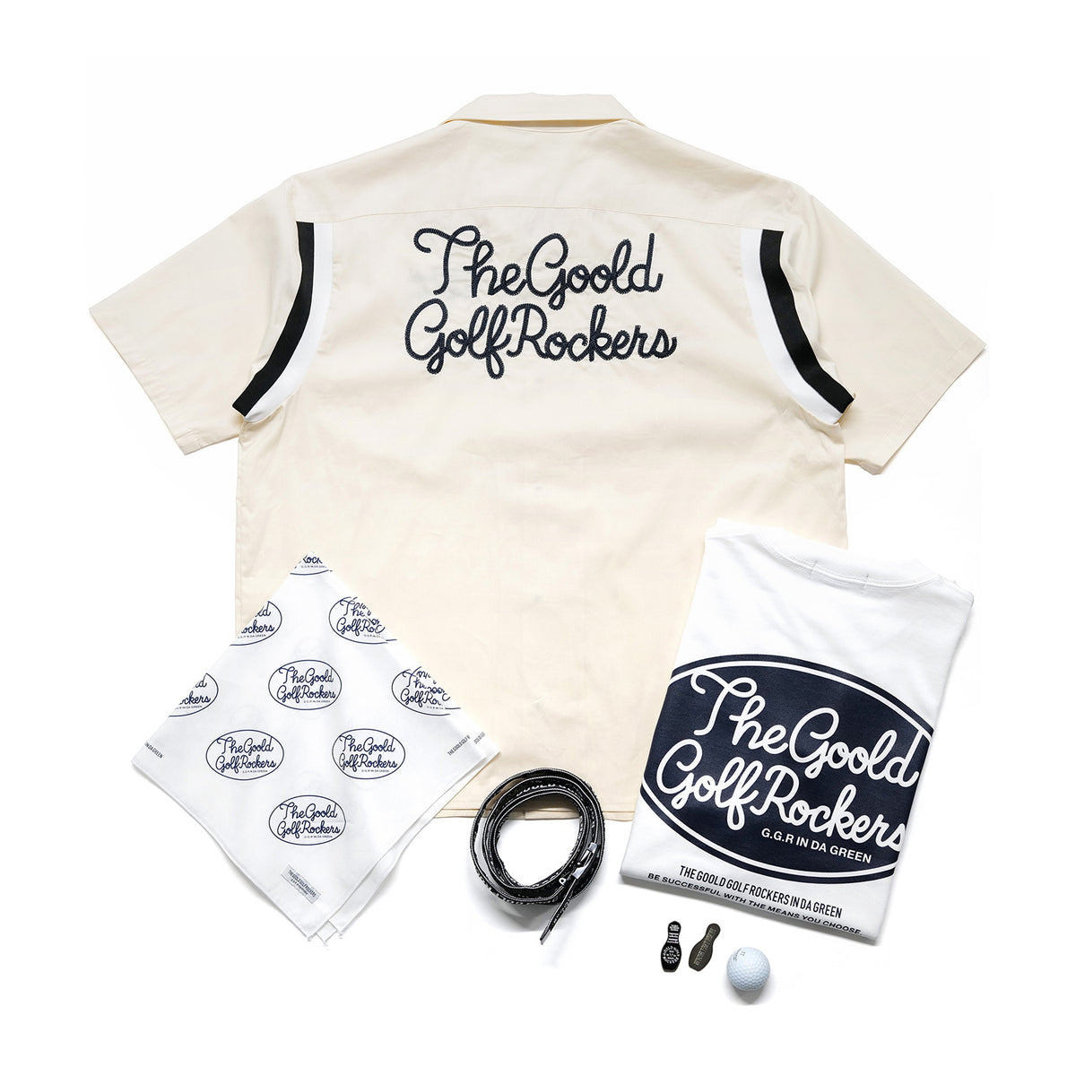 BOWLING SHIRTS & TEE SET ”NAVY”