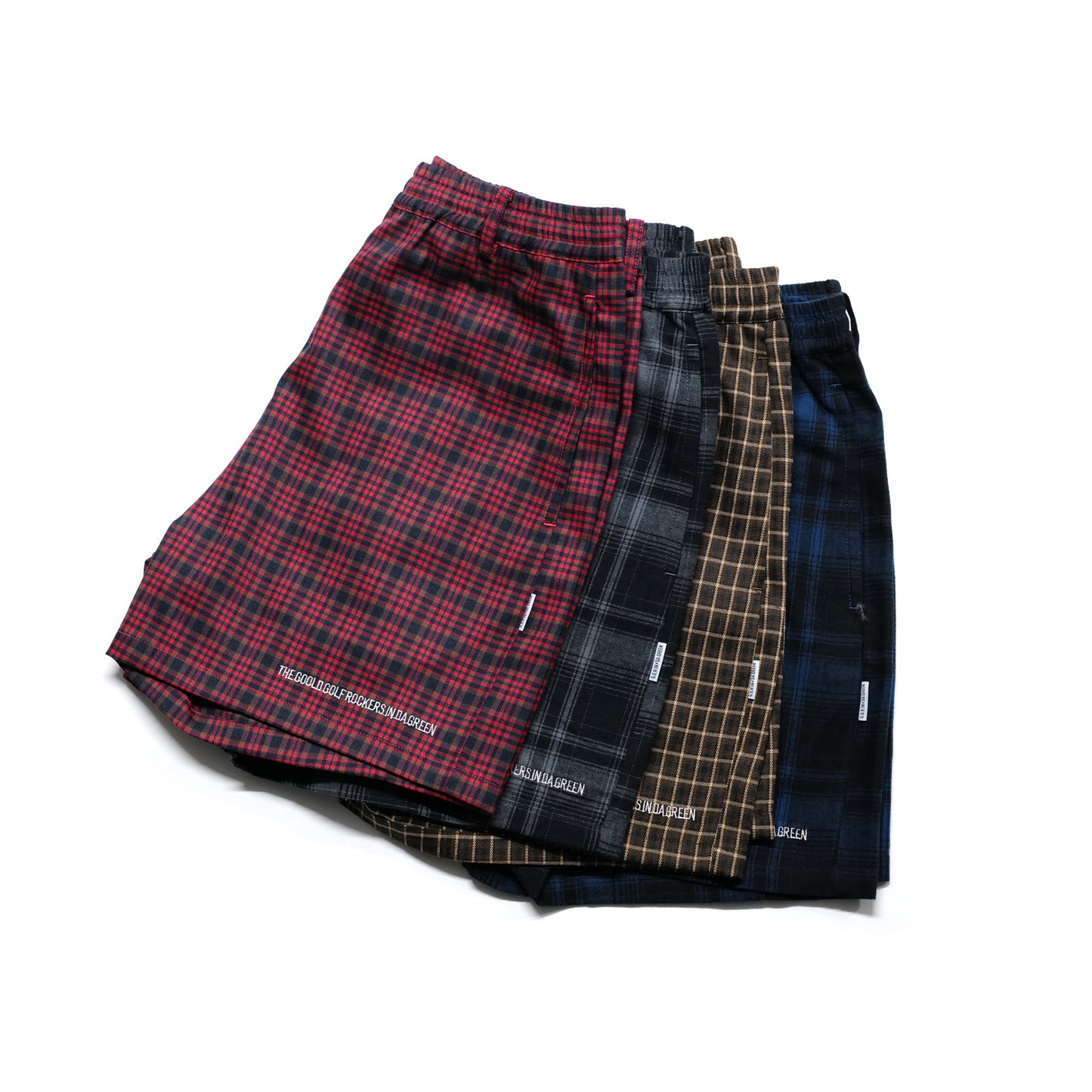PREMIUM FLEX CHECK  EAZY SHORTS RED