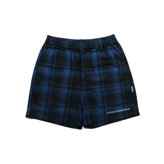 PREMIUM FLANNEL CHECK  EAZY SHORTS NAVY