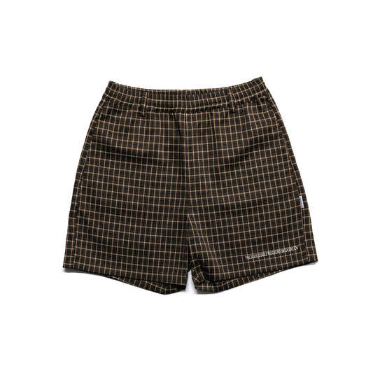 PREMIUM FLEX CHECK  EAZY SHORTS BROWN