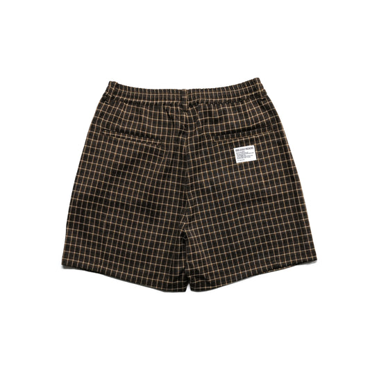 PREMIUM FLEX CHECK  EAZY SHORTS BROWN