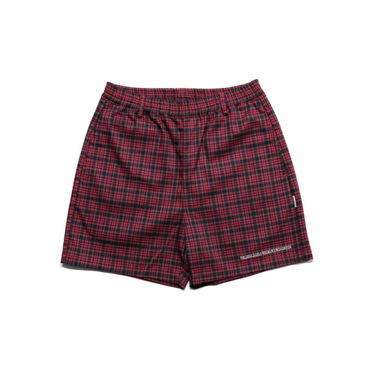 PREMIUM FLEX CHECK  EAZY SHORTS RED