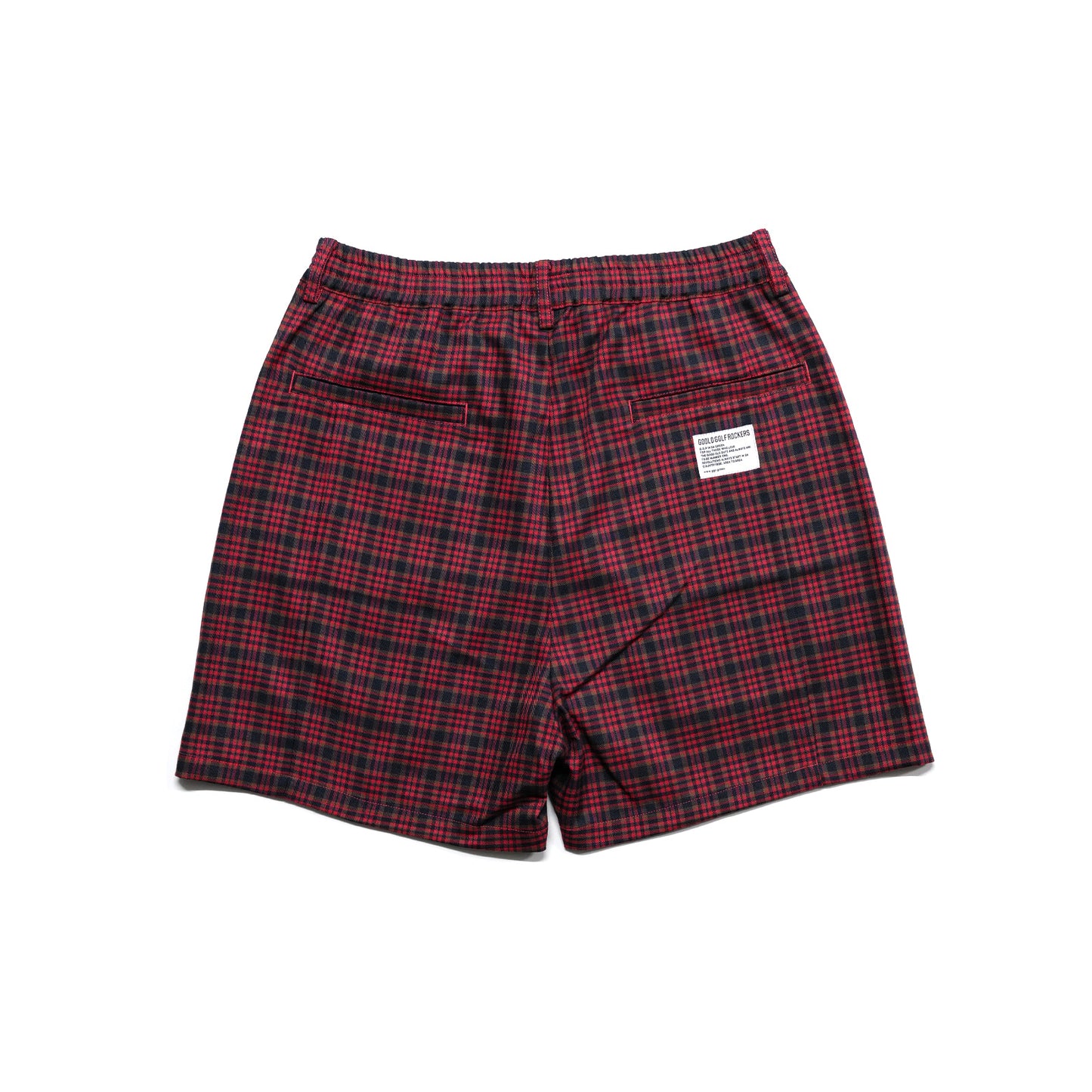 PREMIUM FLEX CHECK  EAZY SHORTS RED