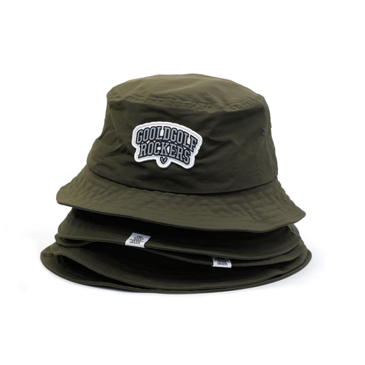 ARCH LOGO NYLON BUCKET HAT OLIVE