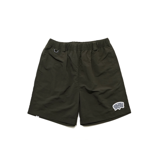 ARCH LOGO NYLON EAZY SHORTS OLIVE