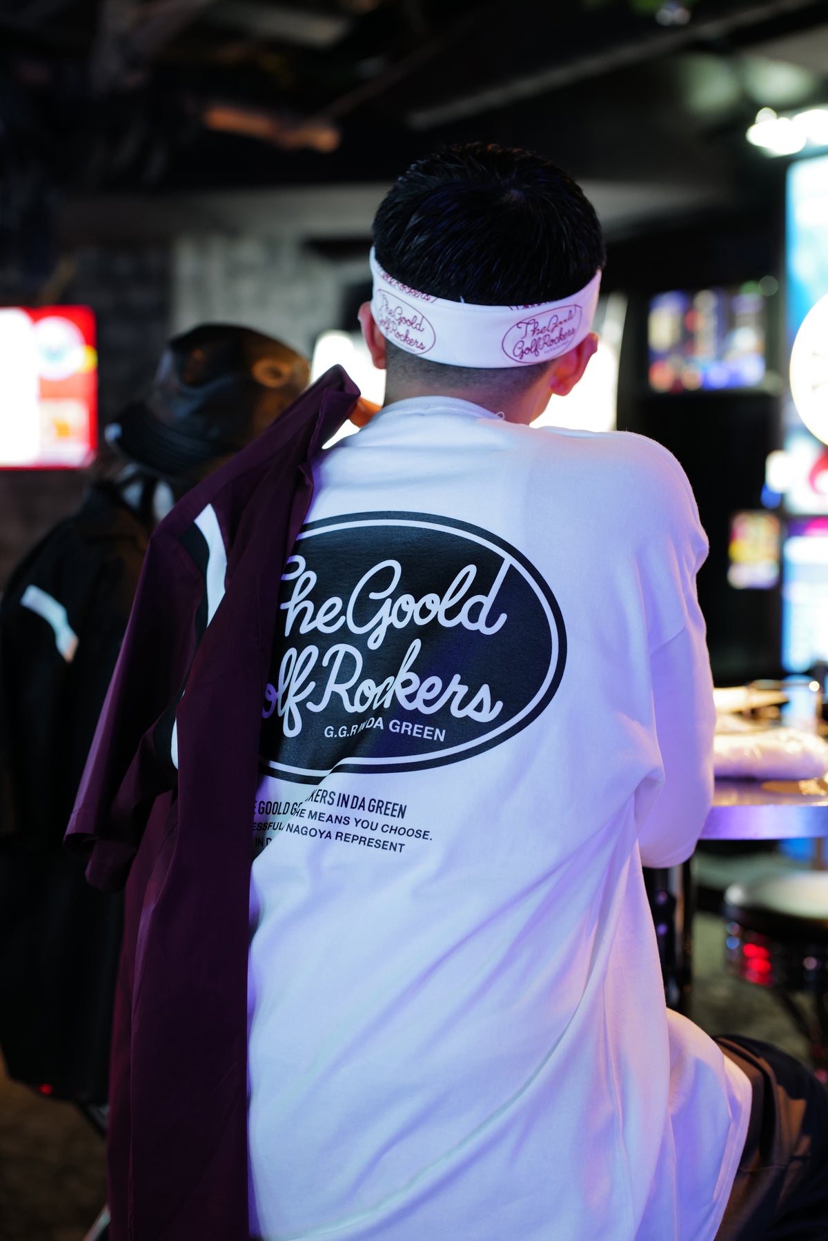 BALLIN' LOGO COTTON TEE W.NAVY