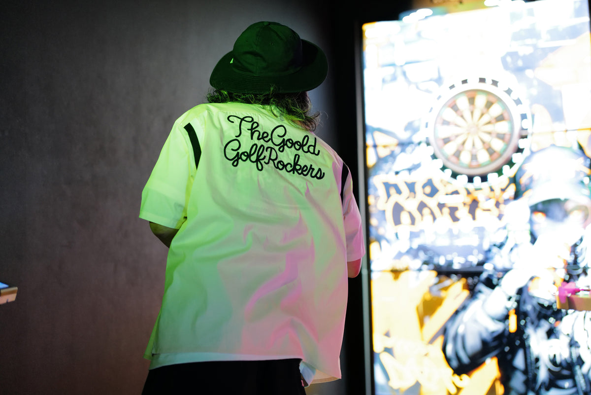 BALLIN' LOGO STRETCH BOWLING SHIRTS "BURGUNDY"