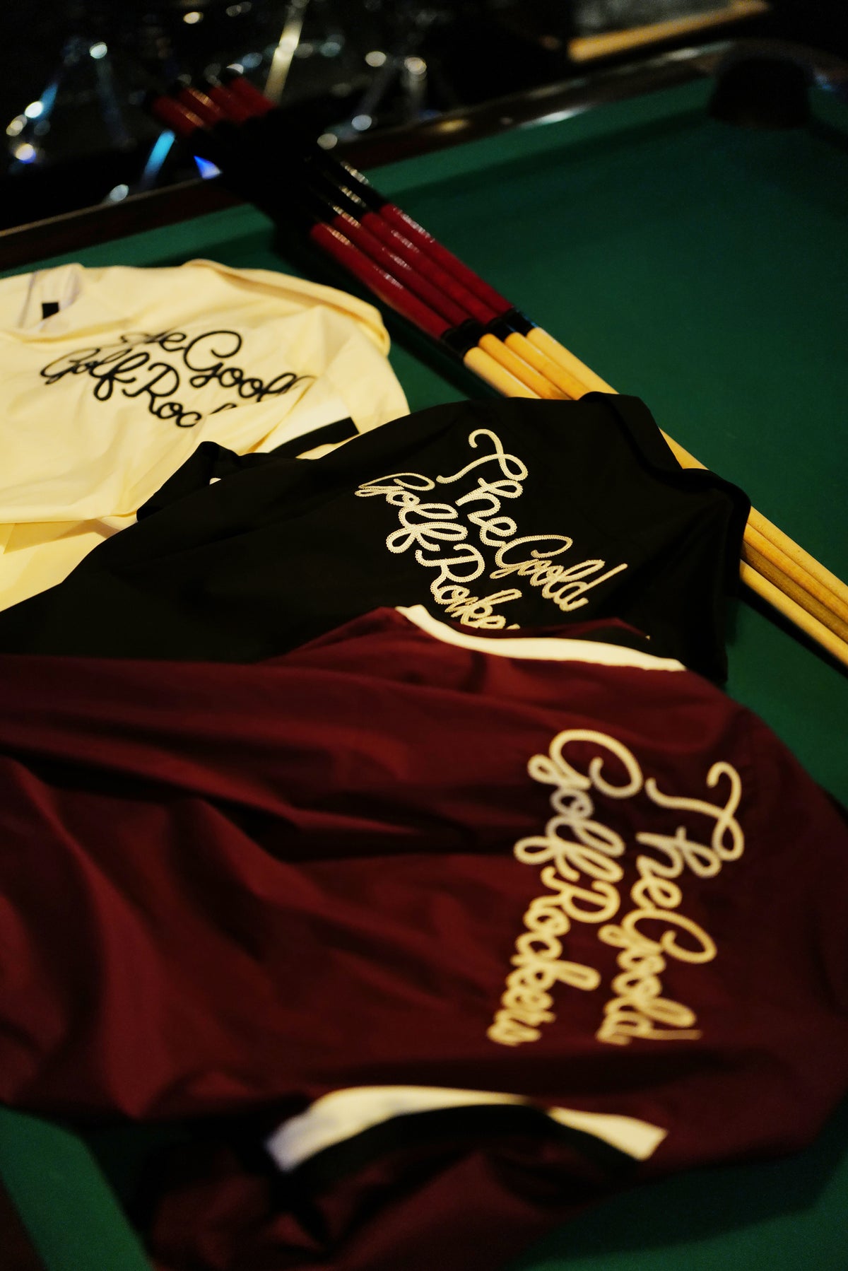 BALLIN' LOGO STRETCH BOWLING SHIRTS "BURGUNDY"