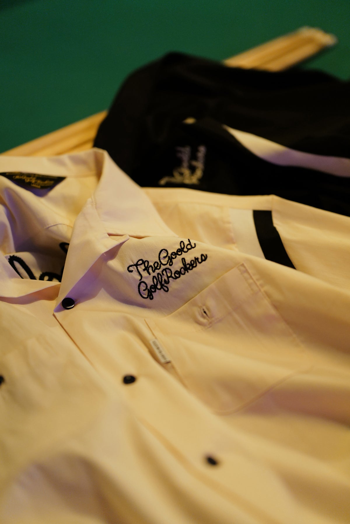 BALLIN' LOGO STRETCH BOWLING SHIRTS "BURGUNDY"