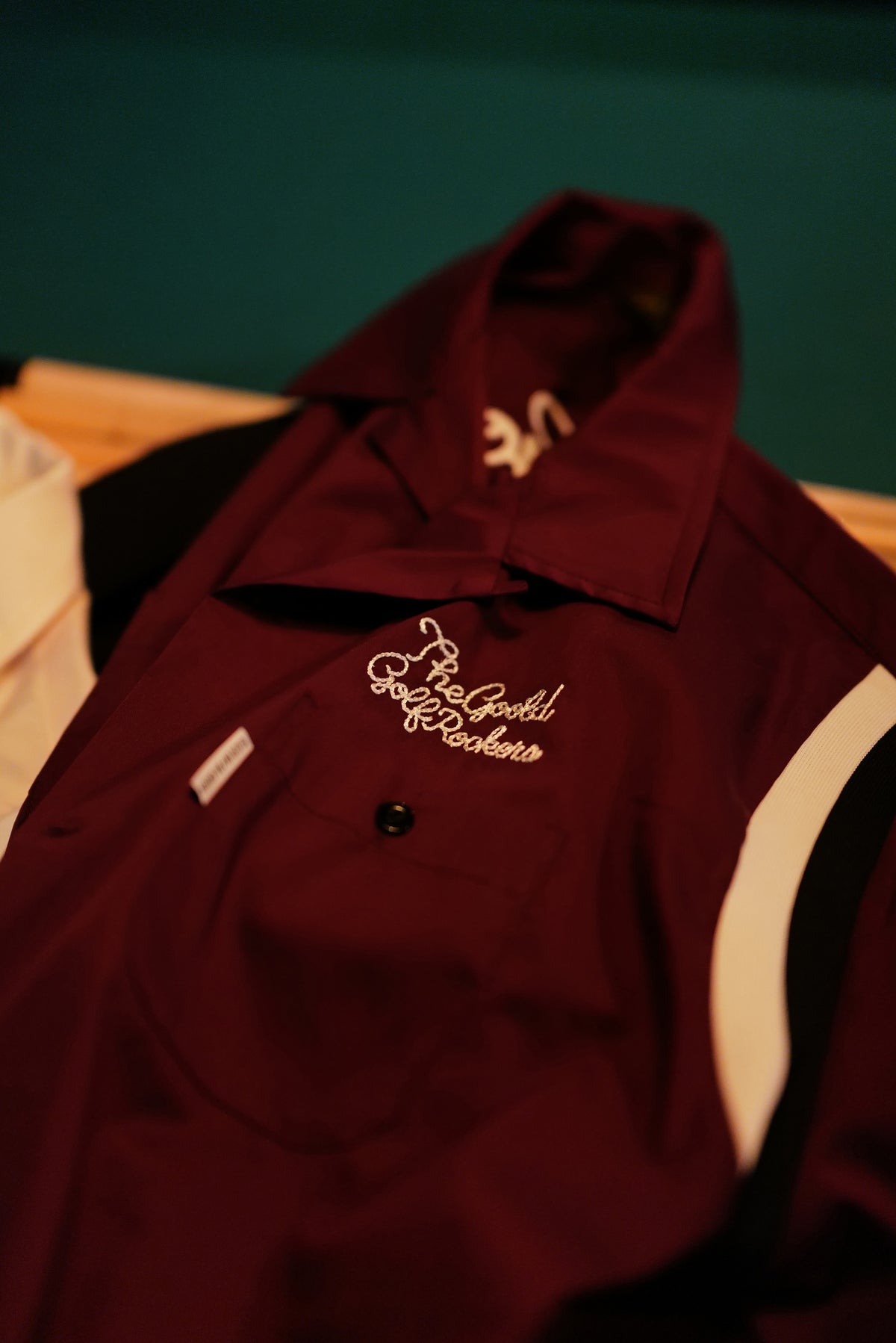 BALLIN' LOGO STRETCH BOWLING SHIRTS "BURGUNDY"