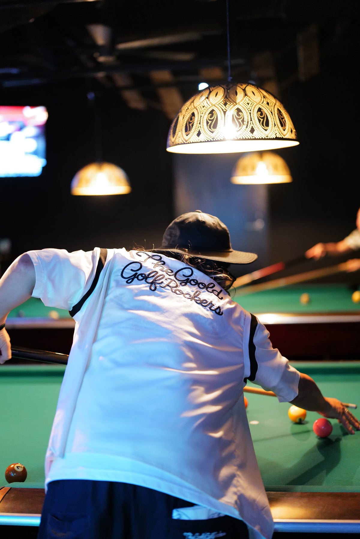 BALLIN' LOGO STRETCH BOWLING SHIRTS "BURGUNDY"