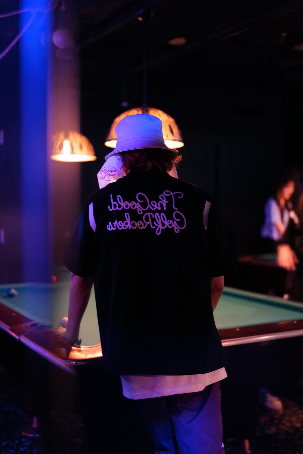 BALLIN' LOGO STRETCH BOWLING SHIRTS "BURGUNDY"