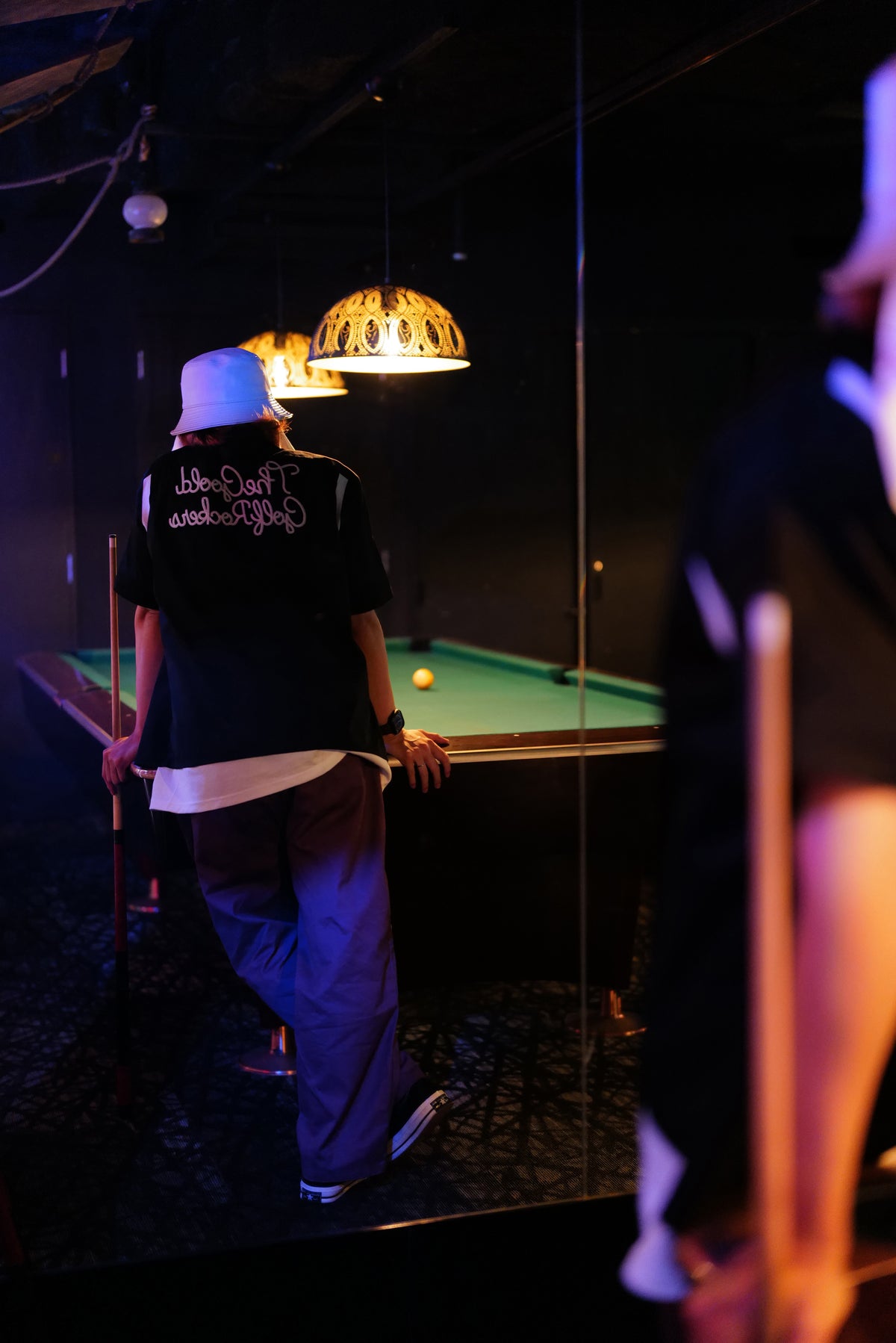 BALLIN' LOGO STRETCH BOWLING SHIRTS "BURGUNDY"