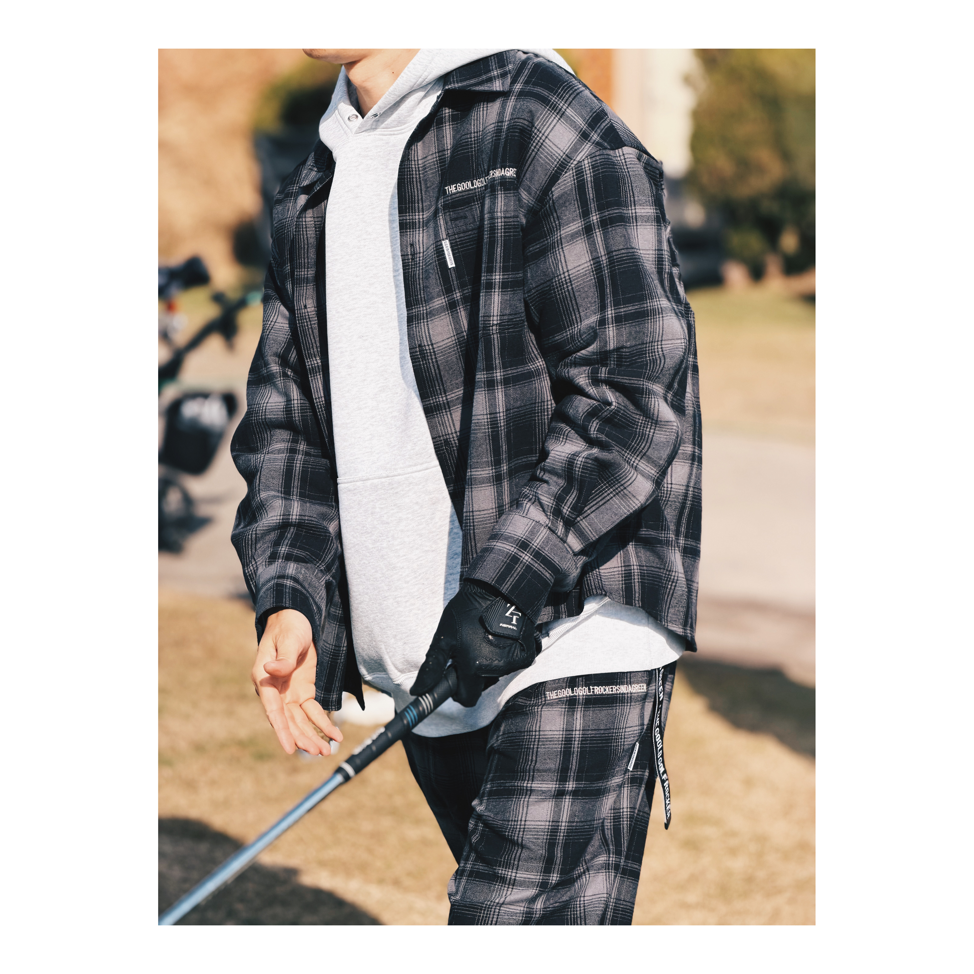PREMIUM FLANNEL CHECK 2 TUCK EAZY PANTS GRAY – GOOLD GOLF ROCKERS