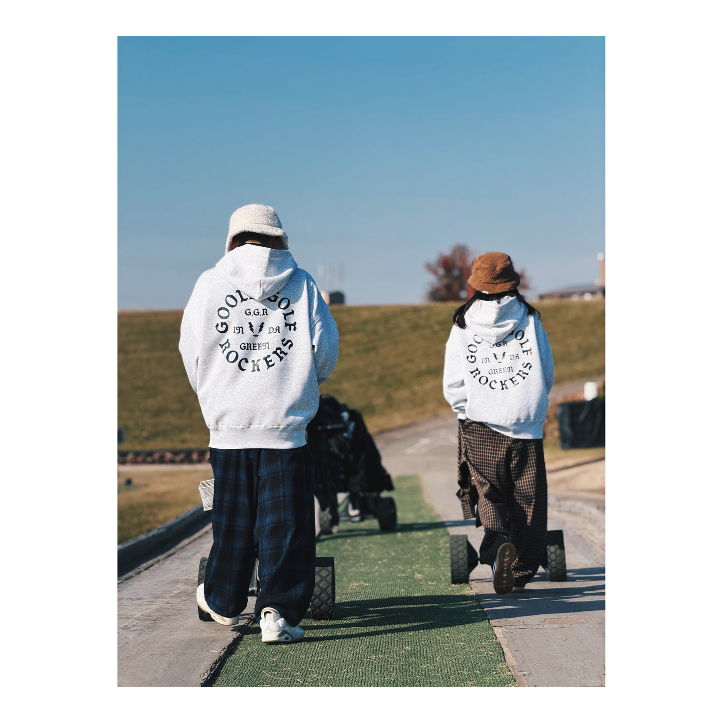 OG LOGO CHECK HOODIE NAVY – GOOLD GOLF ROCKERS