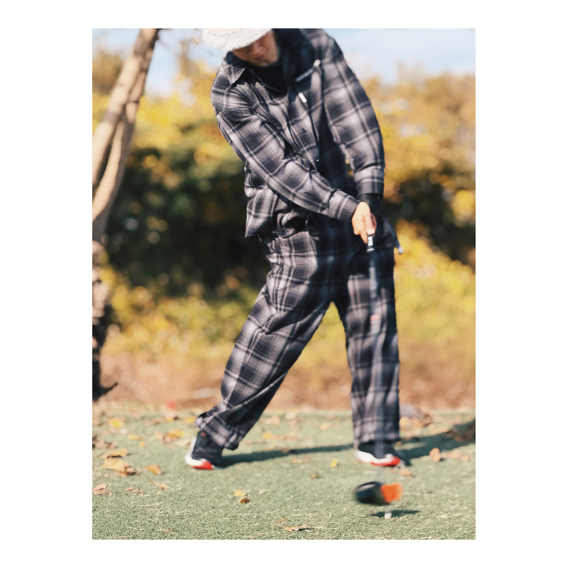 PREMIUM FLANNEL CHECK 2 TUCK EAZY PANTS GRAY – GOOLD GOLF ROCKERS