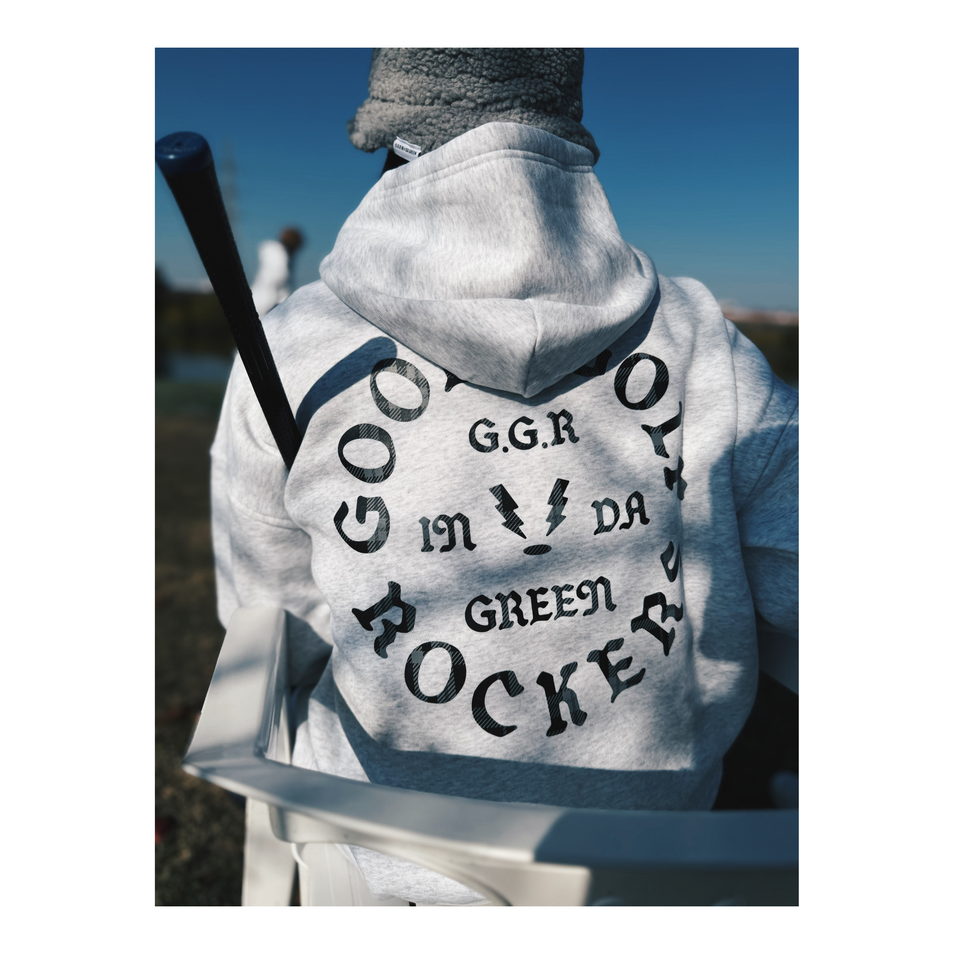 OG LOGO CHECK HOODIE GRAY – GOOLD GOLF ROCKERS