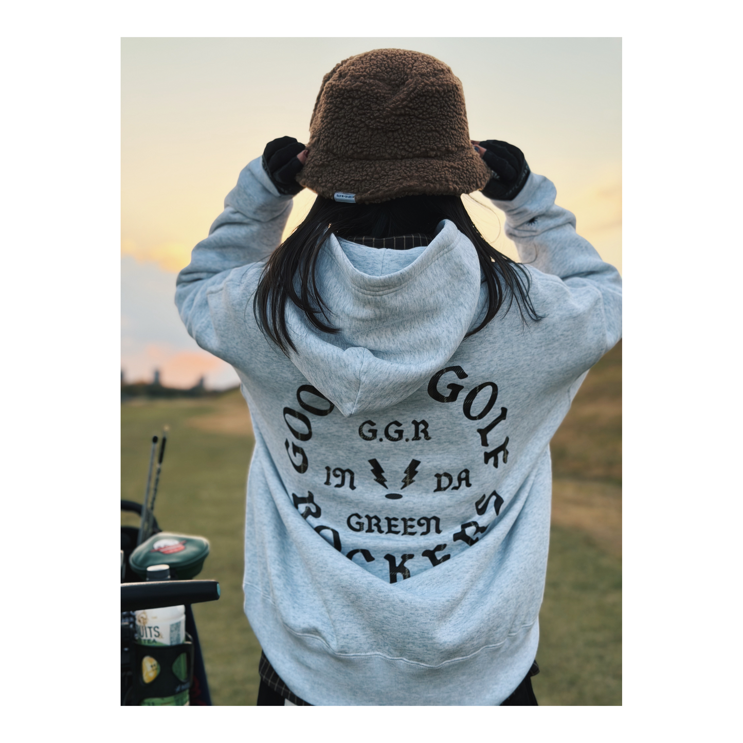 OG LOGO CHECK HOODIE BROWN – GOOLD GOLF ROCKERS