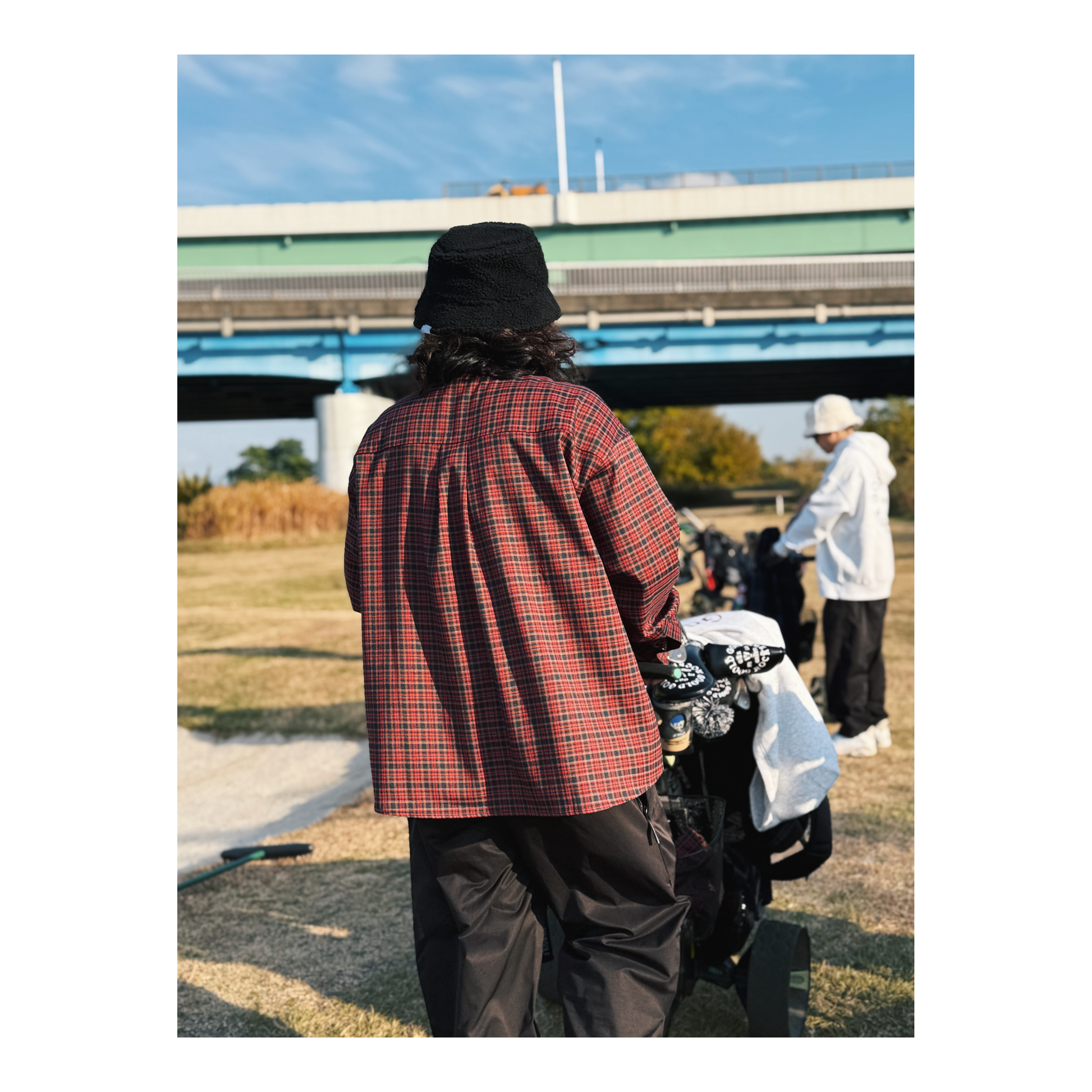 PREMIUM FLEX CHECK L/S SHIRT RED – GOOLD GOLF ROCKERS