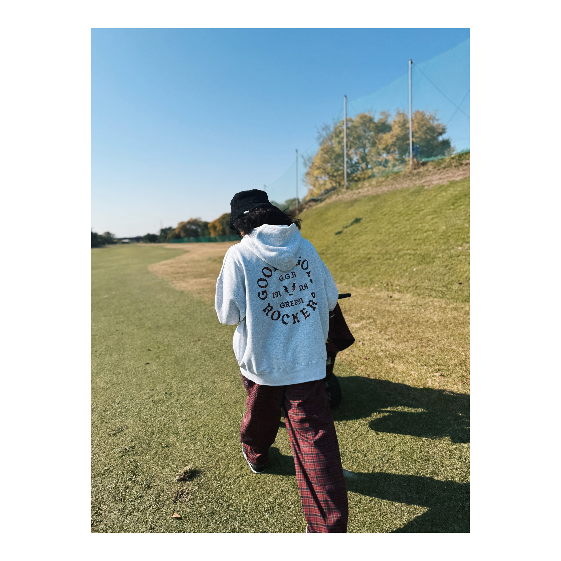 OG LOGO CHECK HOODIE RED – GOOLD GOLF ROCKERS