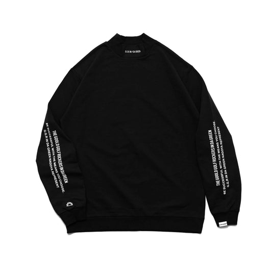 MSG LOGO CORDURA® MOCK NECK L/S TEE BLACK