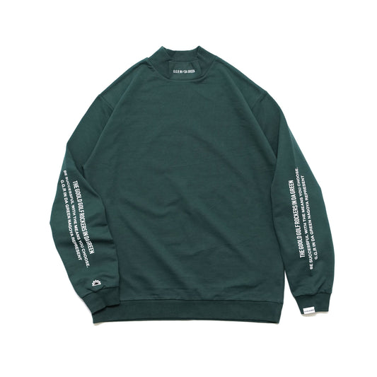 MSG LOGO CORDURA® MOCK NECK L/S TEE GREEN