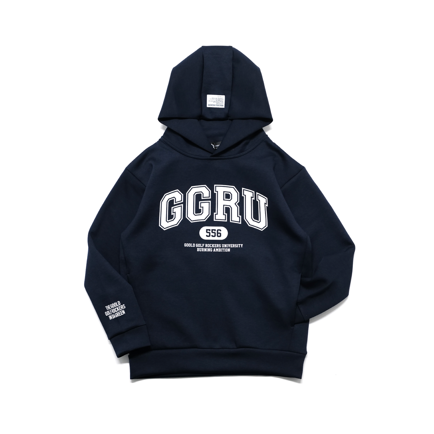 VARSITY DOUBLE KNIT HOODIE NAVY