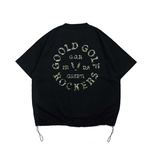 OG LOGO CAMO PREMIUM COTTON DROW FIT TEE BLACK