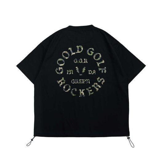 OG LOGO CAMO PREMIUM COTTON DROW FIT TEE BLACK