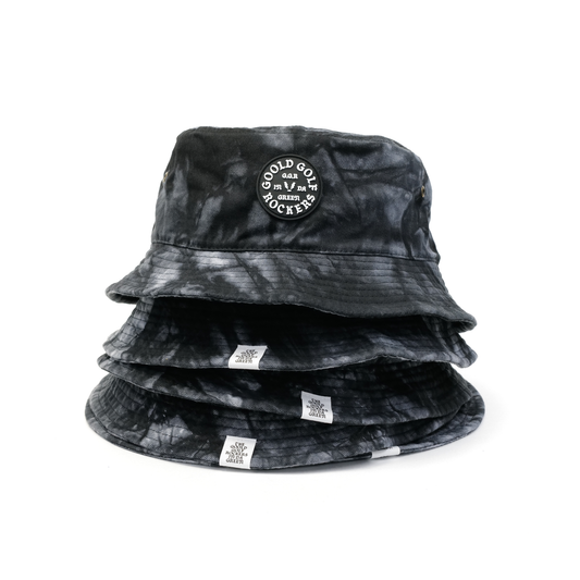 OG LOGO TIE-DYE BUCKET HAT BLACK