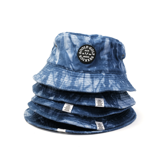 OG LOGO TIE-DYE BUCKET HAT BLUE