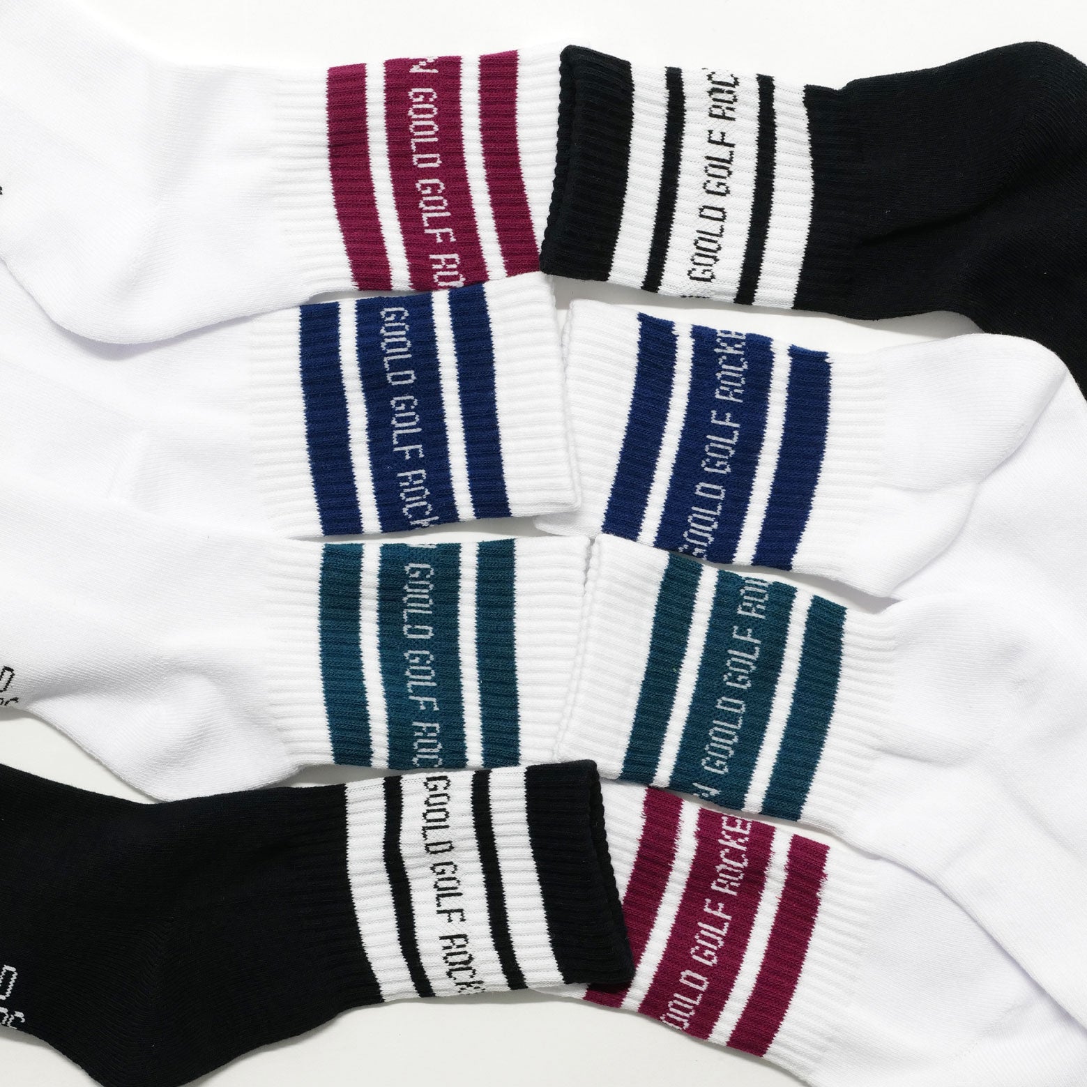 GGR 3 LINE SOCKS – GOOLD GOLF ROCKERS